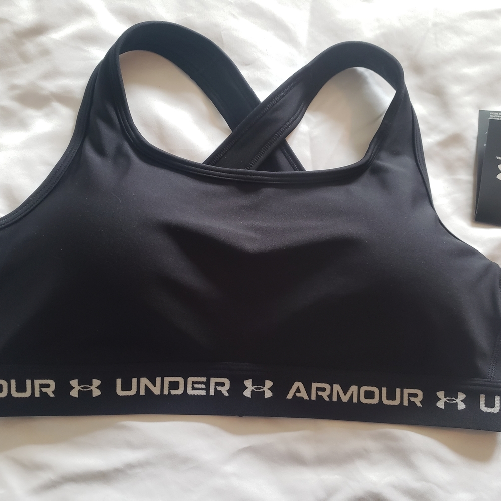Under Armour Black Sports Bra with Logo Band